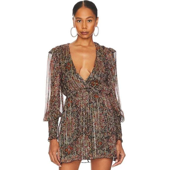 House of Harlow 1960 x REVOLVE Sumner Metallic Mini Dress NWOT Size Medi… - Picture 1 of 3